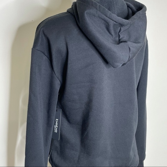 Bebe Sport black pullover hoodie, NWT, medium - Picture 3 of 7